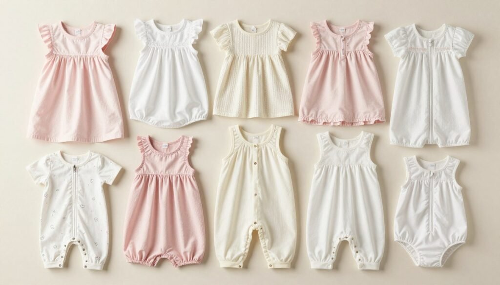 Collection of different babydoll dress nightwear styles from classic to modern designs