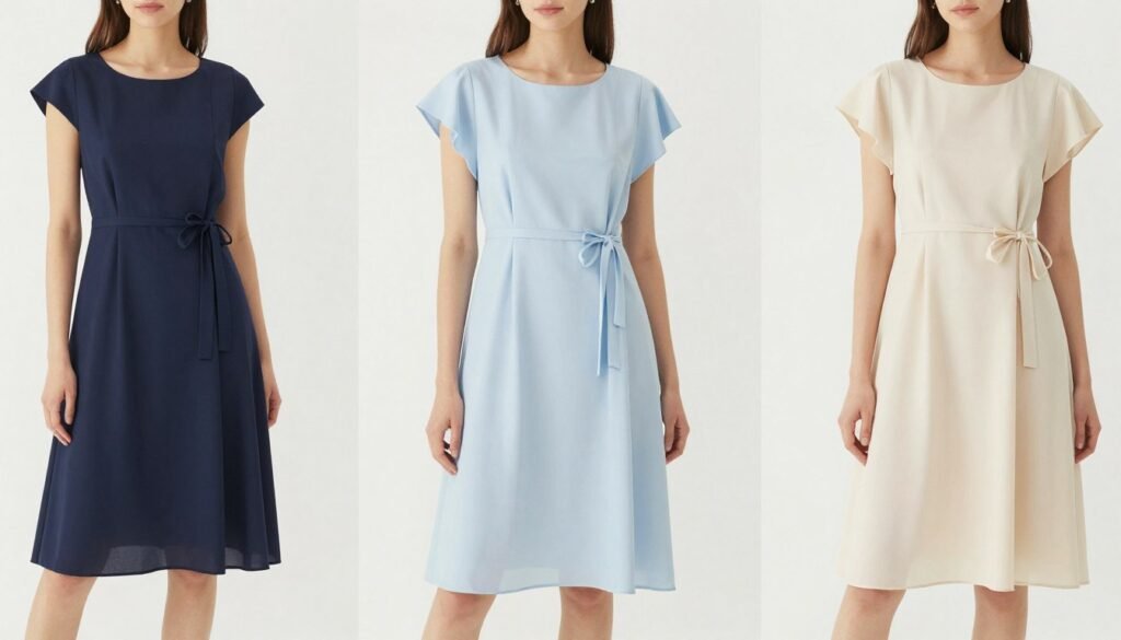 Collection of different sleeve styles for modest summer dresses