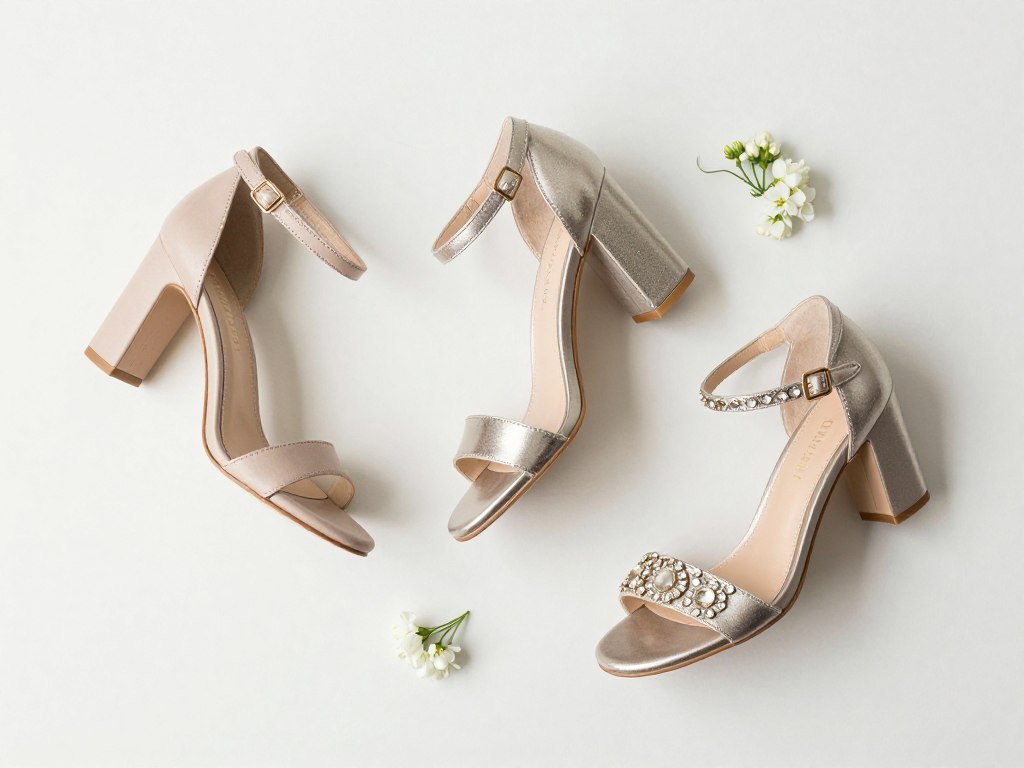 Collection of summer-appropriate footwear options for wedding guests