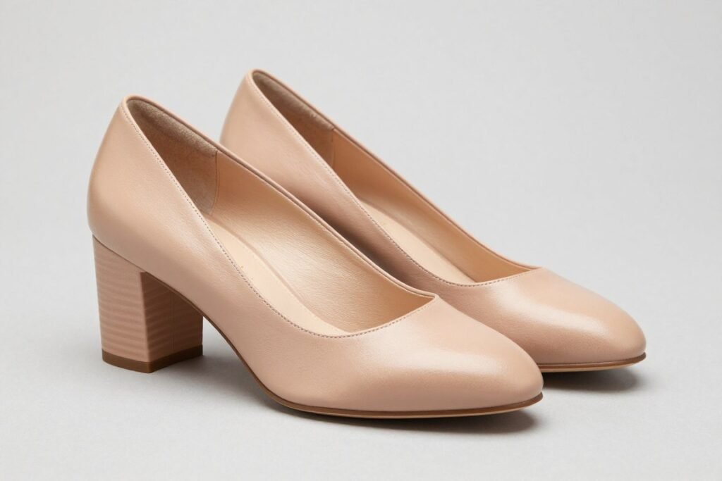 Comfortable yet stylish graduation shoes in nude color