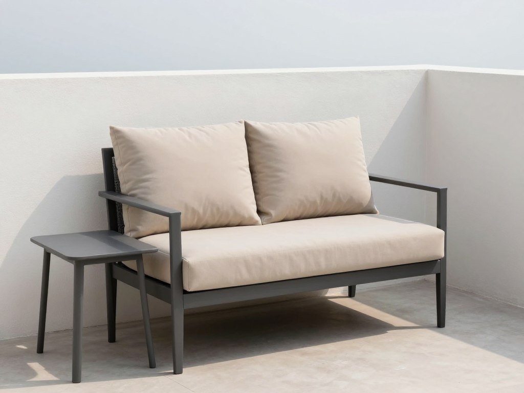 Compact lounge chair on small balcony Compact lounge chair on small balcony