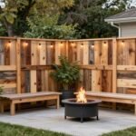 Cozy backyard with a budget-friendly privacy fence creating a secluded outdoor living space