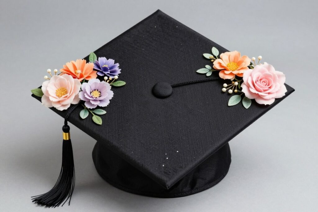 Creatively decorated graduation cap