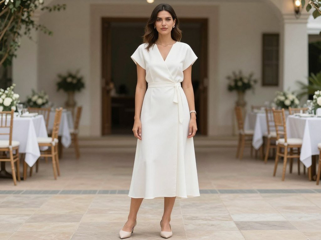 Destination wedding guest outfit with versatile dress