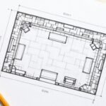 Diagram showing paver patio layout planning with measurements and material calculations