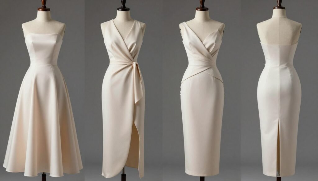 Different graduation dress silhouettes for various body types