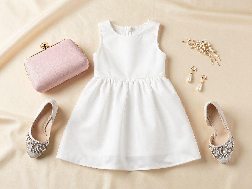 Elegant accessories for styling a white babydoll dress for wedding events