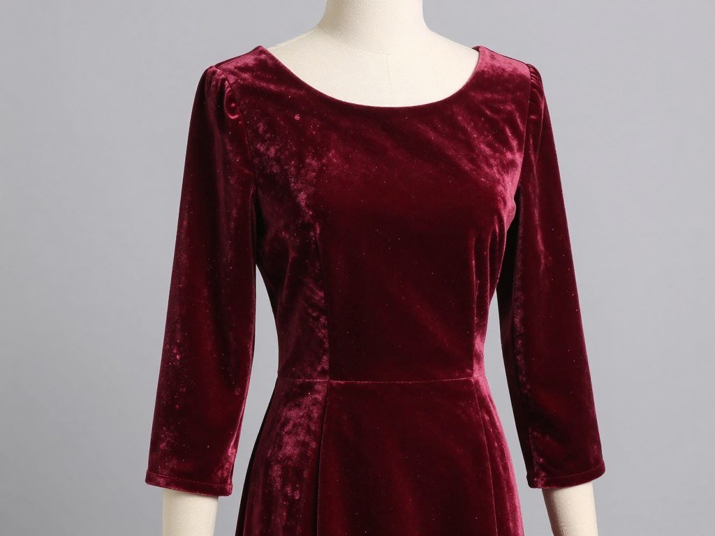 Fall graduation dress in rich burgundy color