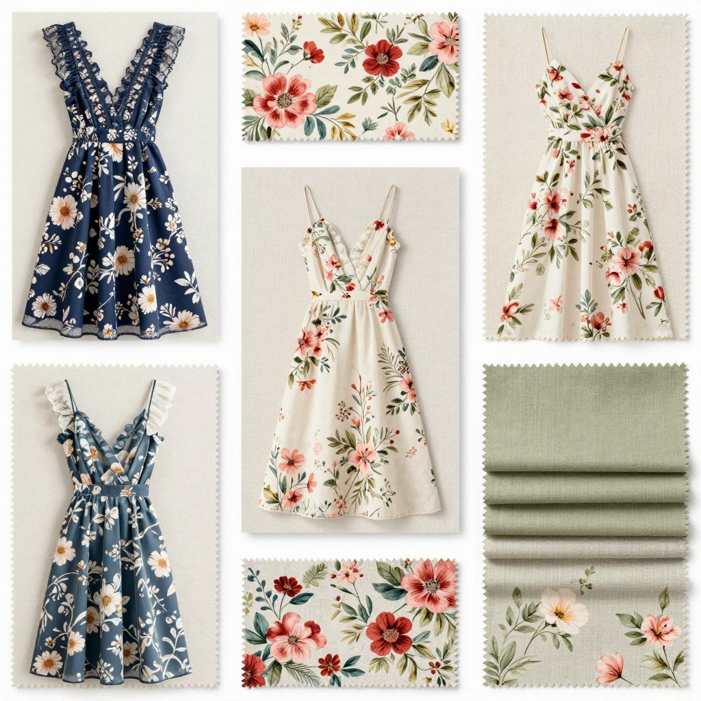 Floral patterns suitable for garden wedding guest dresses