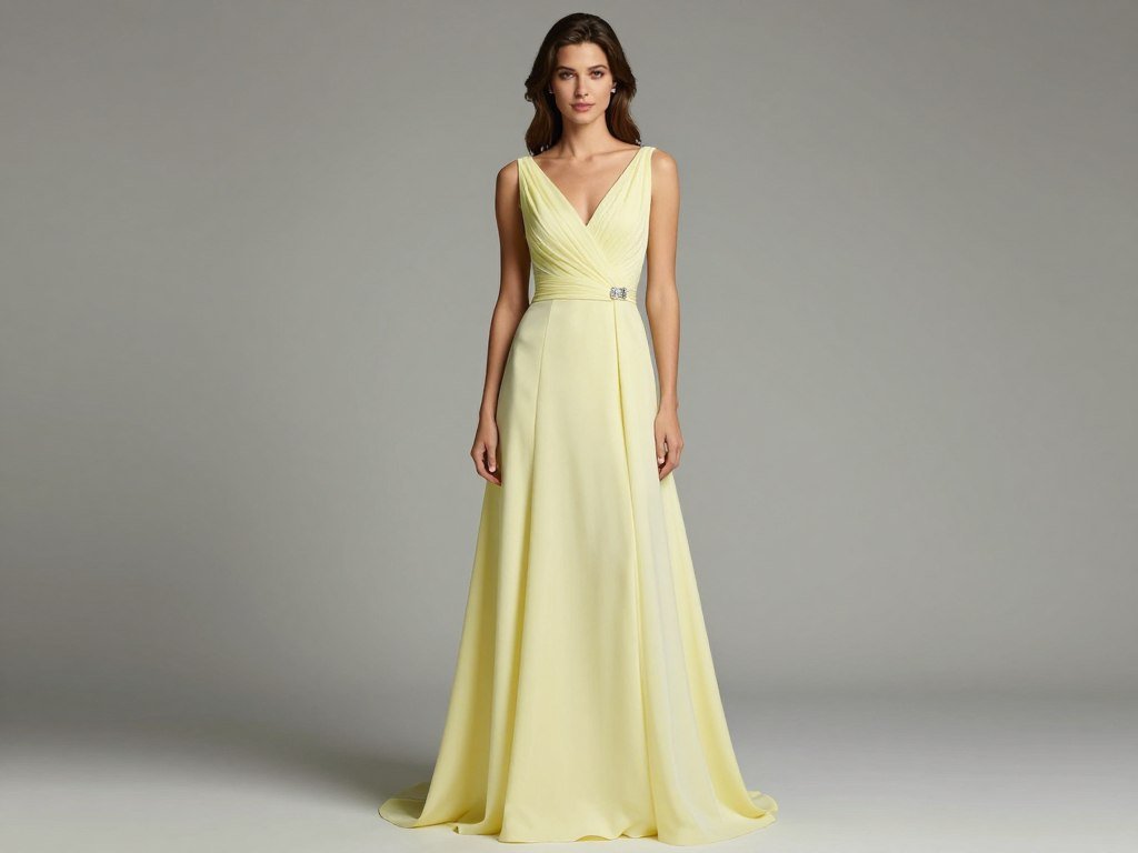 Formal spring wedding guest attire example with floor-length gown Formal spring wedding guest attire example with floor-length gown