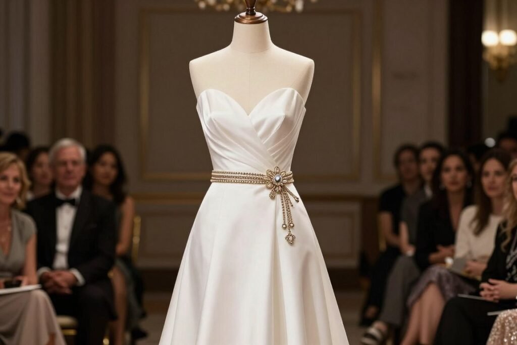 Graduation dress restyled for wedding or formal event