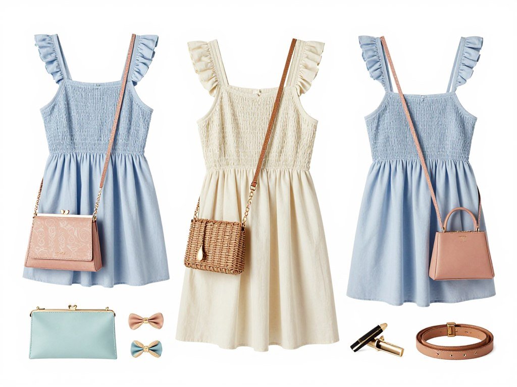 Handbags and accessories that complement babydoll top outfits