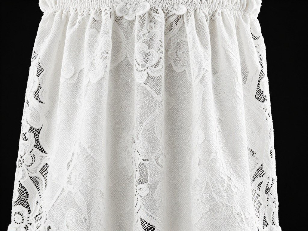 Lace babydoll dress nightwear showing intricate floral pattern details