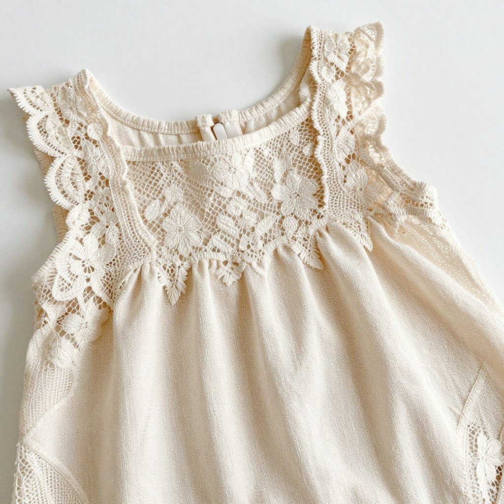 Lace babydoll top with delicate details for feminine style