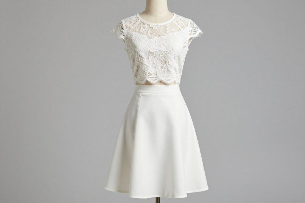 Modern two-piece 8th grade graduation dress set