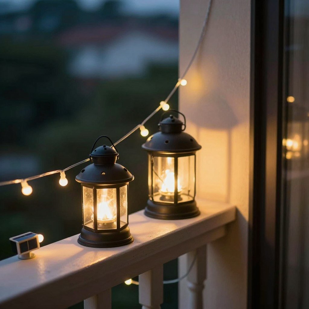 Outdoor lighting on small balcony Outdoor lighting on small balcony