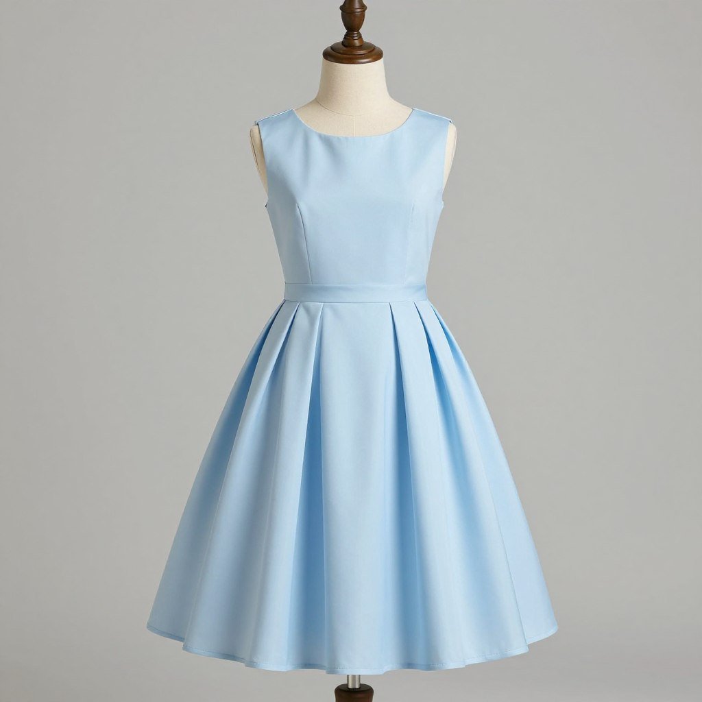 Pastel blue 8th grade graduation dress