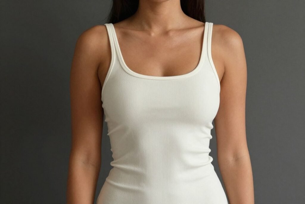 Pear-shaped body in a babydoll top with styling tips