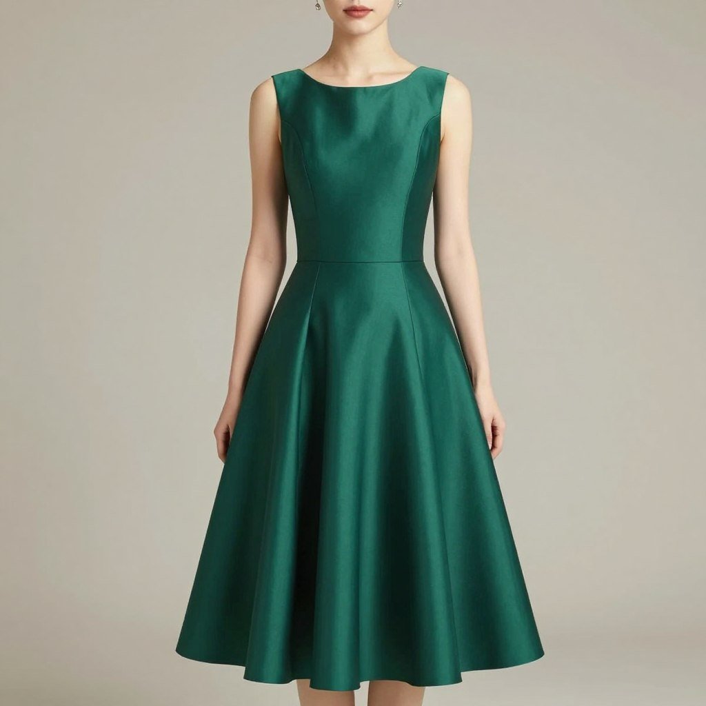 Pear-shaped figure in an A-line graduation dress