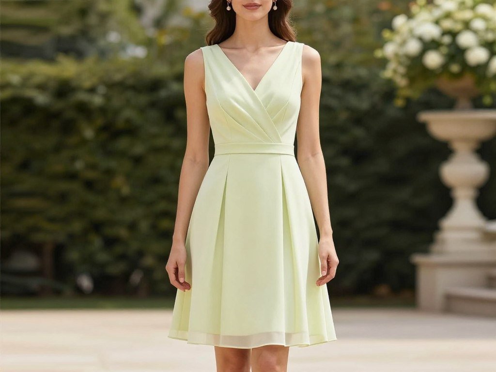 Semi-formal spring wedding guest dress example with cocktail length Semi-formal spring wedding guest dress example with cocktail length