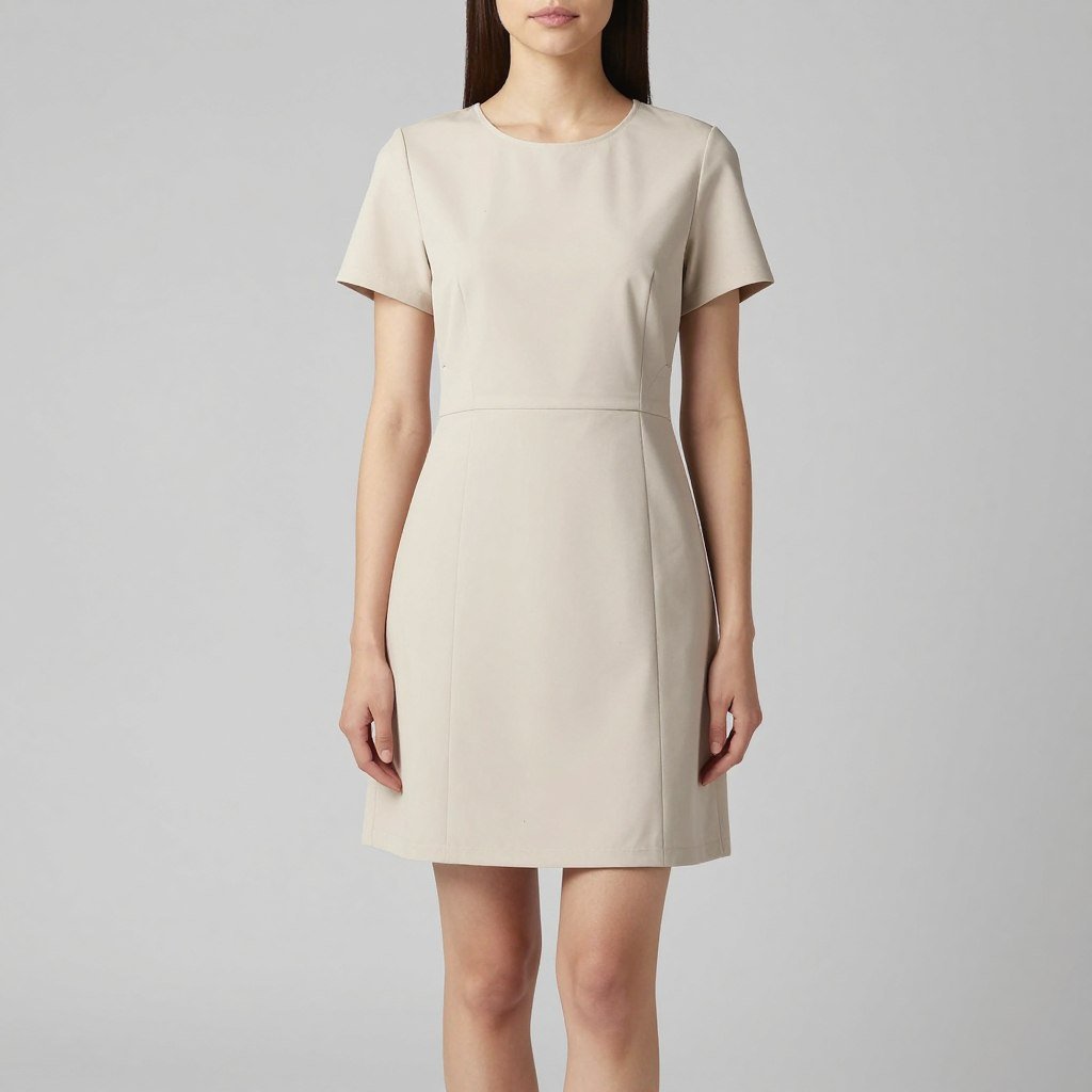 Short summer dress proportioned for petite frame