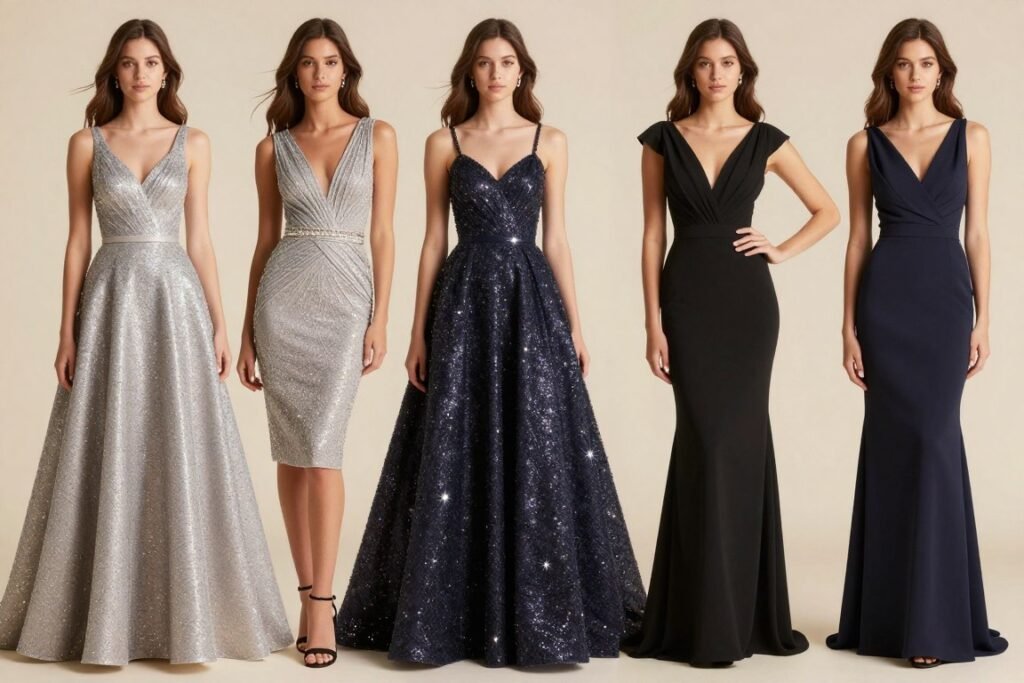 Silhouettes for glamorous high school graduation dresses