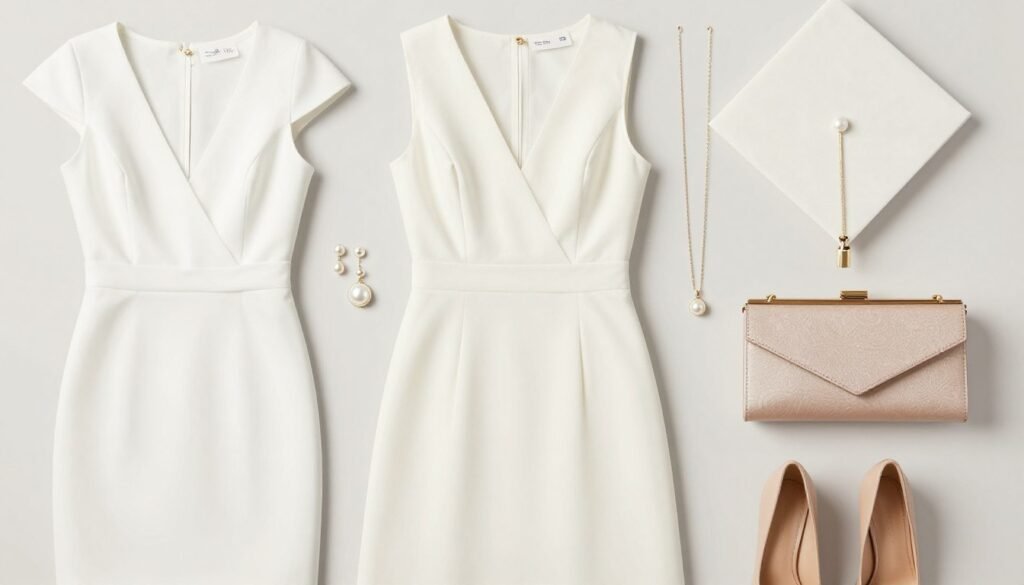 Styling accessories for classic high school graduation dresses