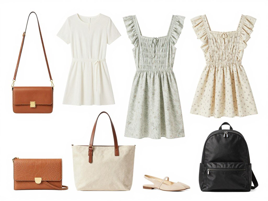 Various bag styles to pair with babydoll dresses for different occasions