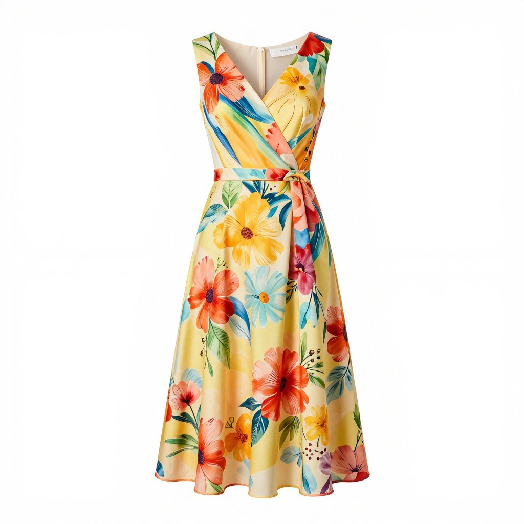 Vibrant floral print spring wedding guest dress Vibrant floral print spring wedding guest dress