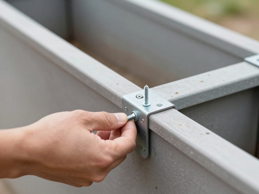 Adding middle support braces to a long raised planter box