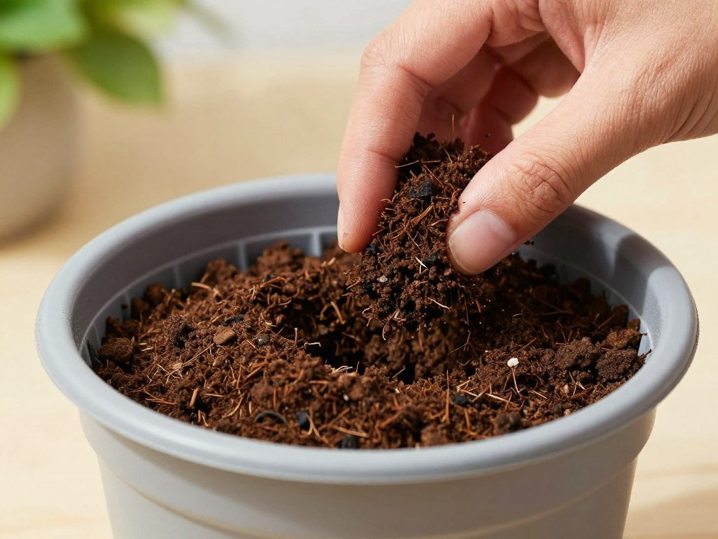 Adding potting soil and plants to the completed DIY self watering planter system