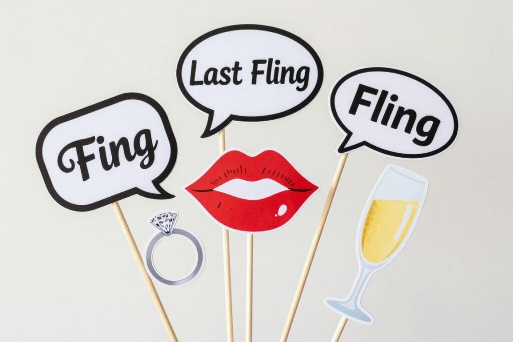 Assortment of bachelorette photo props on sticks Assortment of bachelorette photo props on sticks