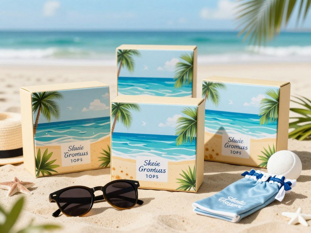 Beach wedding groomsmen gift boxes