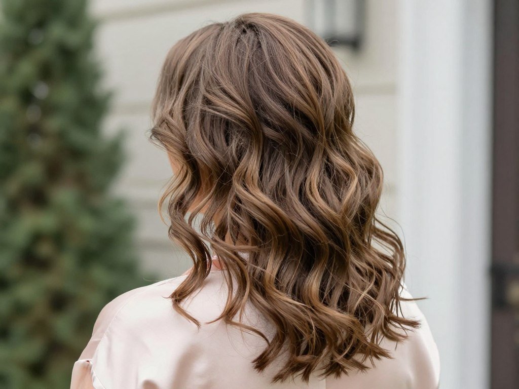 Beachy waves bridesmaid hairstyle with relaxed natural texture Beachy waves bridesmaid hairstyle with relaxed natural texture