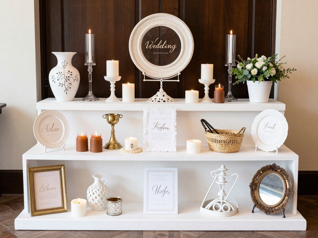 Beautiful budget-friendly wedding decorations display