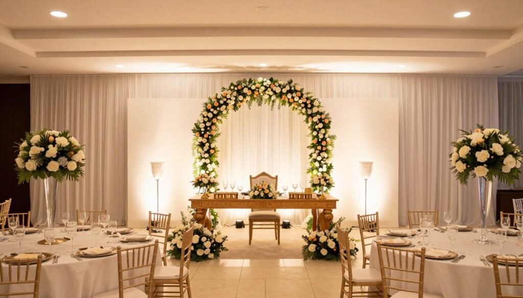 Beautifully decorated quinceañera venue with personalized elements reflecting the celebrant's personality Beautifully decorated quinceañera venue with personalized elements reflecting the celebrant's personality