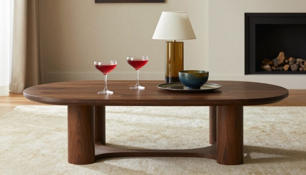 Beautifully styled cocktail table in an elegant setting