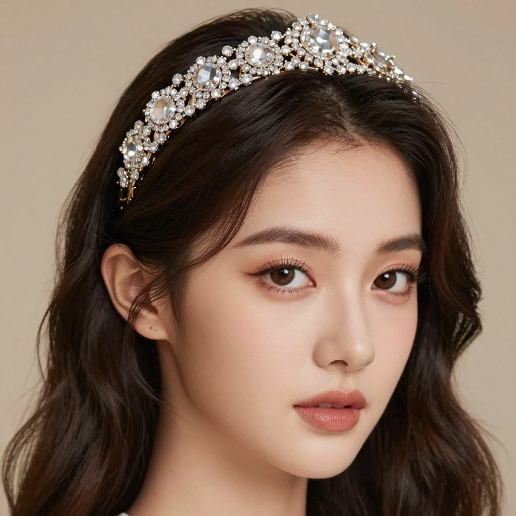 Birthday hairstyle with decorative headband