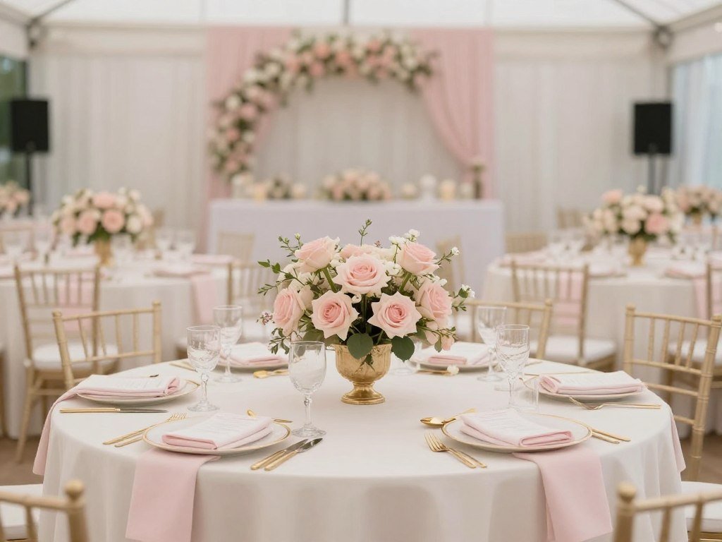 Blush and ivory wedding color scheme