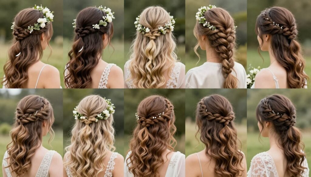 Bohemian bridesmaid hairstyles with relaxed romantic styling Bohemian bridesmaid hairstyles with relaxed romantic styling