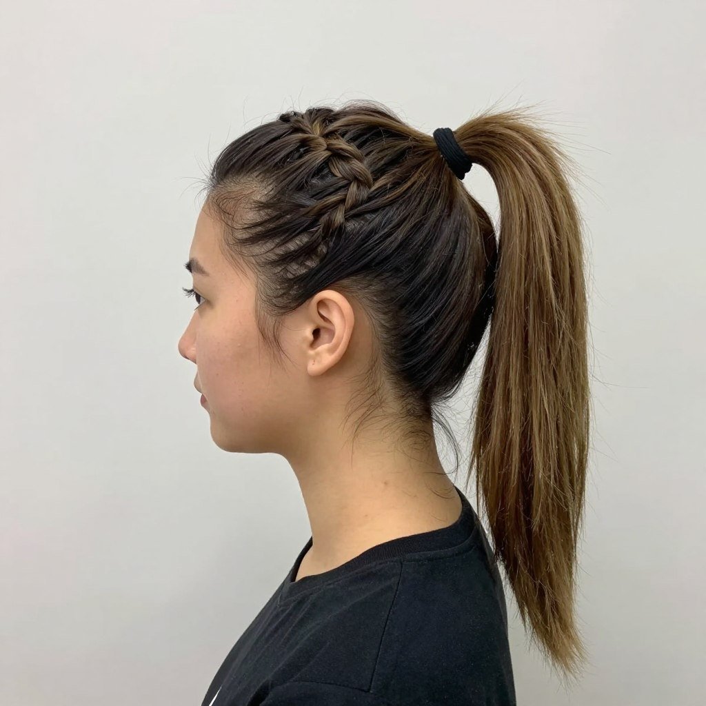 Braided ponytail birthday hairstyle