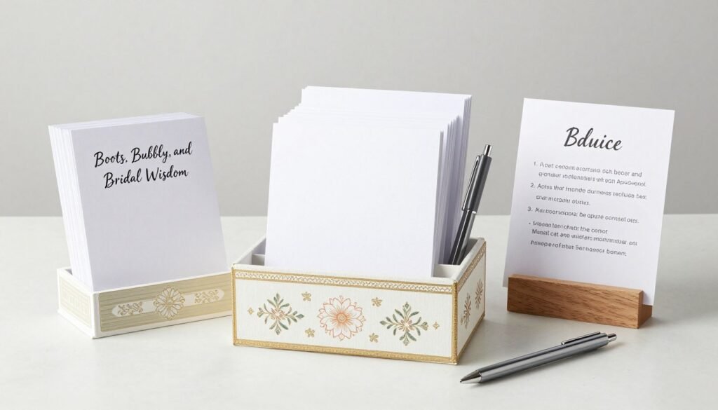 Bridal shower advice card station