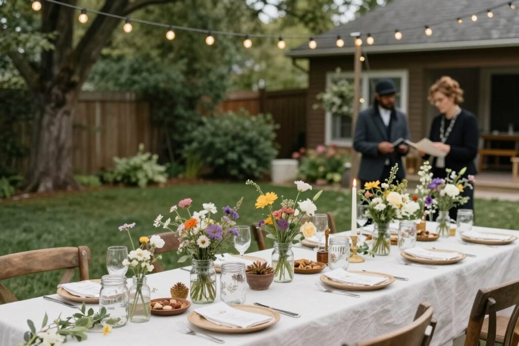 Budget-friendly DIY backyard wedding