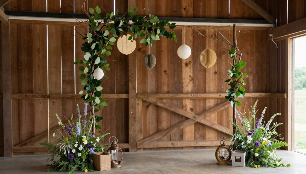 Budget-friendly barn wedding decorations using natural elements and simple DIY touches Budget-friendly barn wedding decorations using natural elements and simple DIY touches