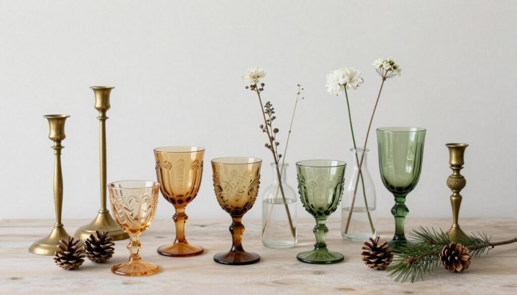 Budget-friendly bohemian wedding decorations using thrifted items and natural elements