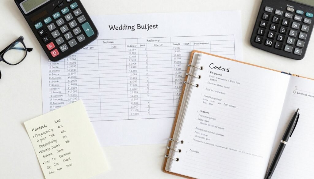 Budget planning worksheet for groomsmen proposals with calculator and costs