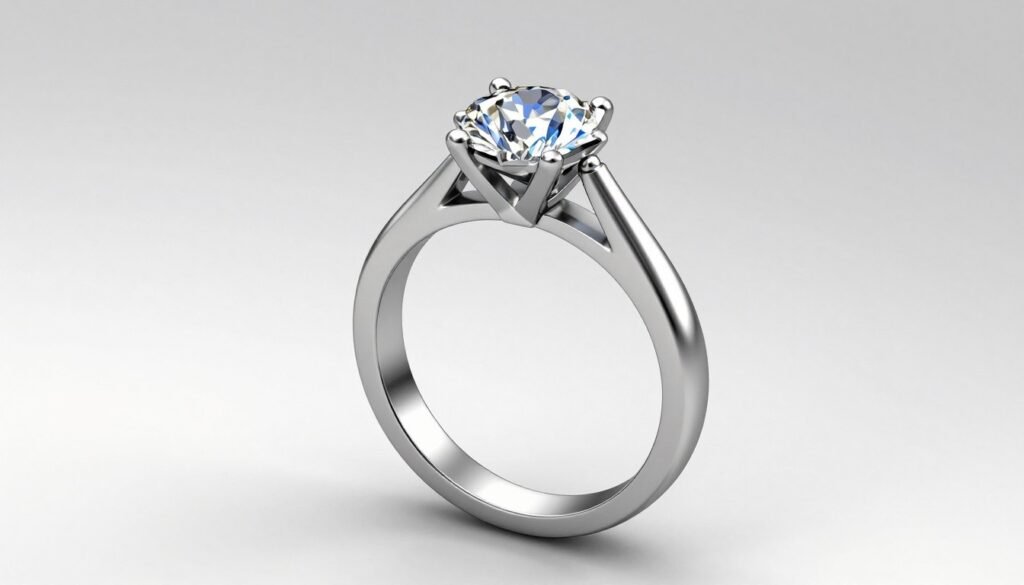 CAD rendering of custom engagement ring design CAD rendering of custom engagement ring design