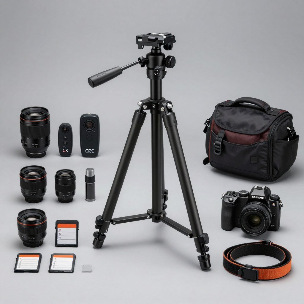 Camera accessories and tripods for birthday photoshoots