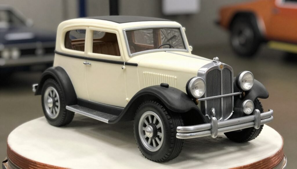 Classic car replica grooms cake