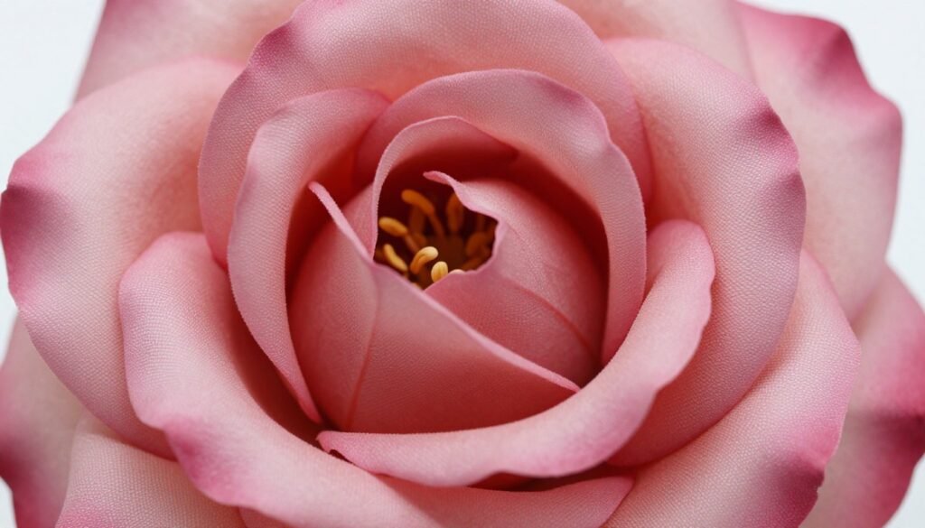 Close-up details of high-quality fake flowers decor showing realistic petal textures and color variations Close-up details of high-quality fake flowers decor showing realistic petal textures and color variations